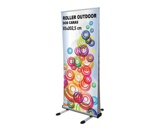 Display enrollable Roll-Up de dos caras con estructura de aluminio — imagen 2
