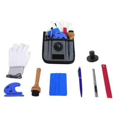 Kit de aplicación de vinilo de 11 piezas con espátulas, cutter y guantes — imagen 2
