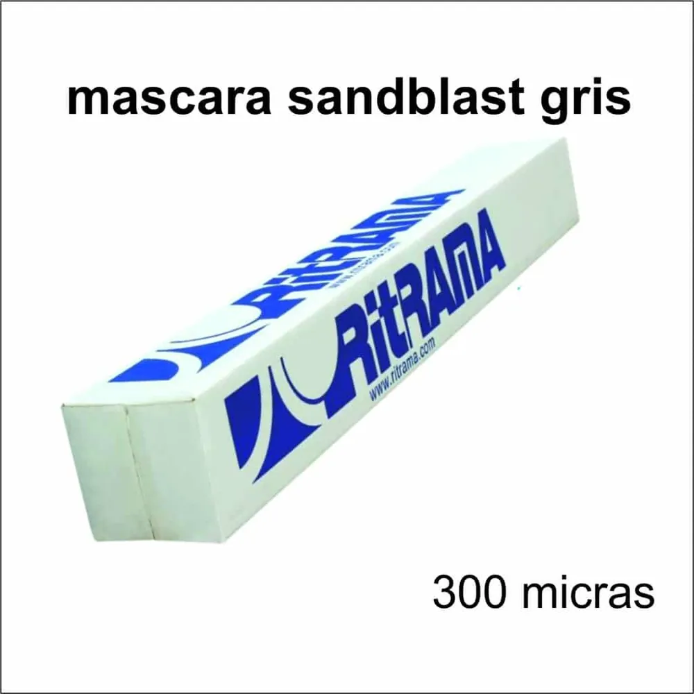 Máscara Sandblast gris de 300 micras para grabado de cristal y mármol