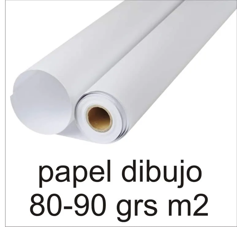 Papel de dibujo en bobina de superficie suave para trazos precisos