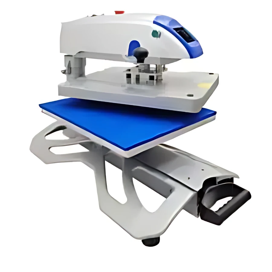 Prensa térmica PT17 con apertura y desplazamiento lateral automáticos y platos intercambiables