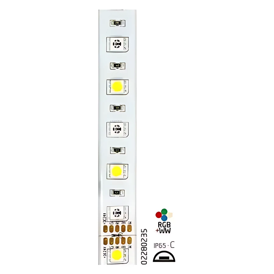 Tira LED flexible SMD 5060 RGB+BC para decoración con color y blanco regulable