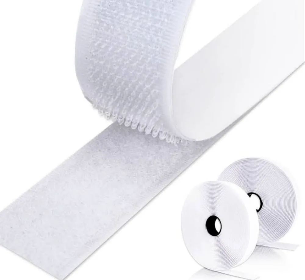 Velcro adhesivo blanco o negro en rollos de macho y hembra para fijaciones — imagen 3