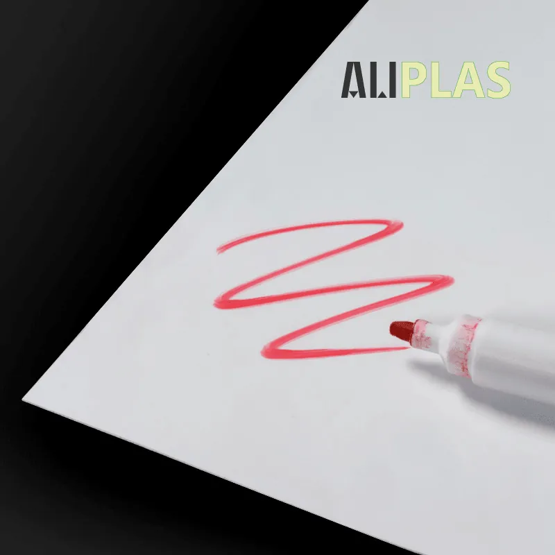 Vinilo blanco borrable tipo Velleda para escribir y borrar con rotuladores