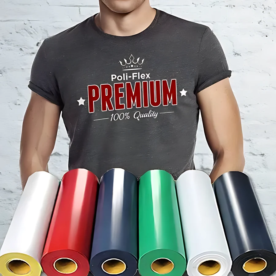 Vinilo textil Poli-Flex para transferencia térmica sobre prendas